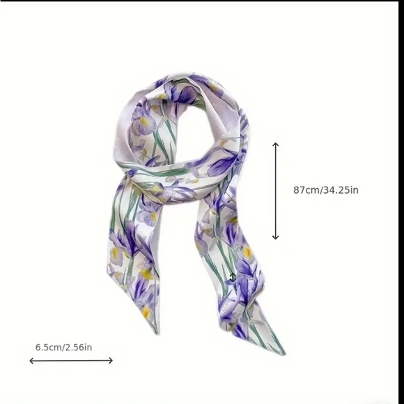 Floral Patterned Silk Scarves - Picture 5 of 8